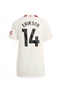Manchester United Christian Eriksen #14 Jalkapallovaatteet Naisten Kolmaspaita 2023-24 Lyhythihainen